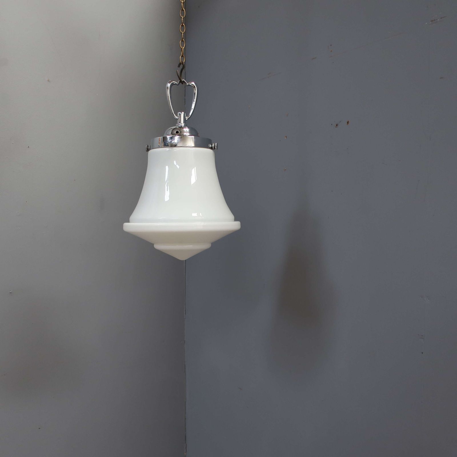 Art Deco Opaline Pendant C1930 photo for sale