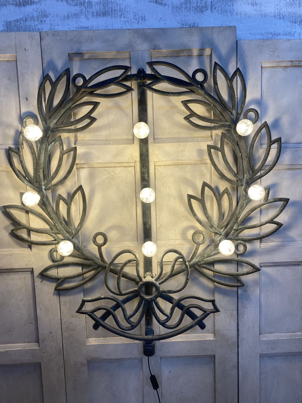 Antique Copper Architectural Element Wall Light photo furniture