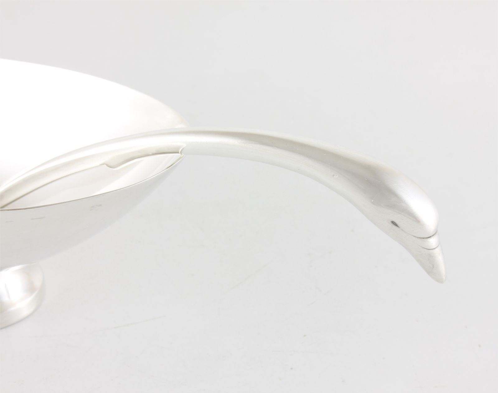 Silver Plate Christofle Swan Sauce Boat. French Gravy Sauciere & Spoon. photo 525.0
