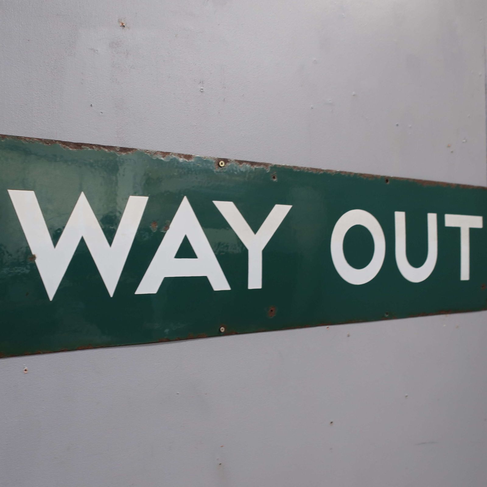 Way Out ~ Southern Railway Enamel Sign photo Home Decor