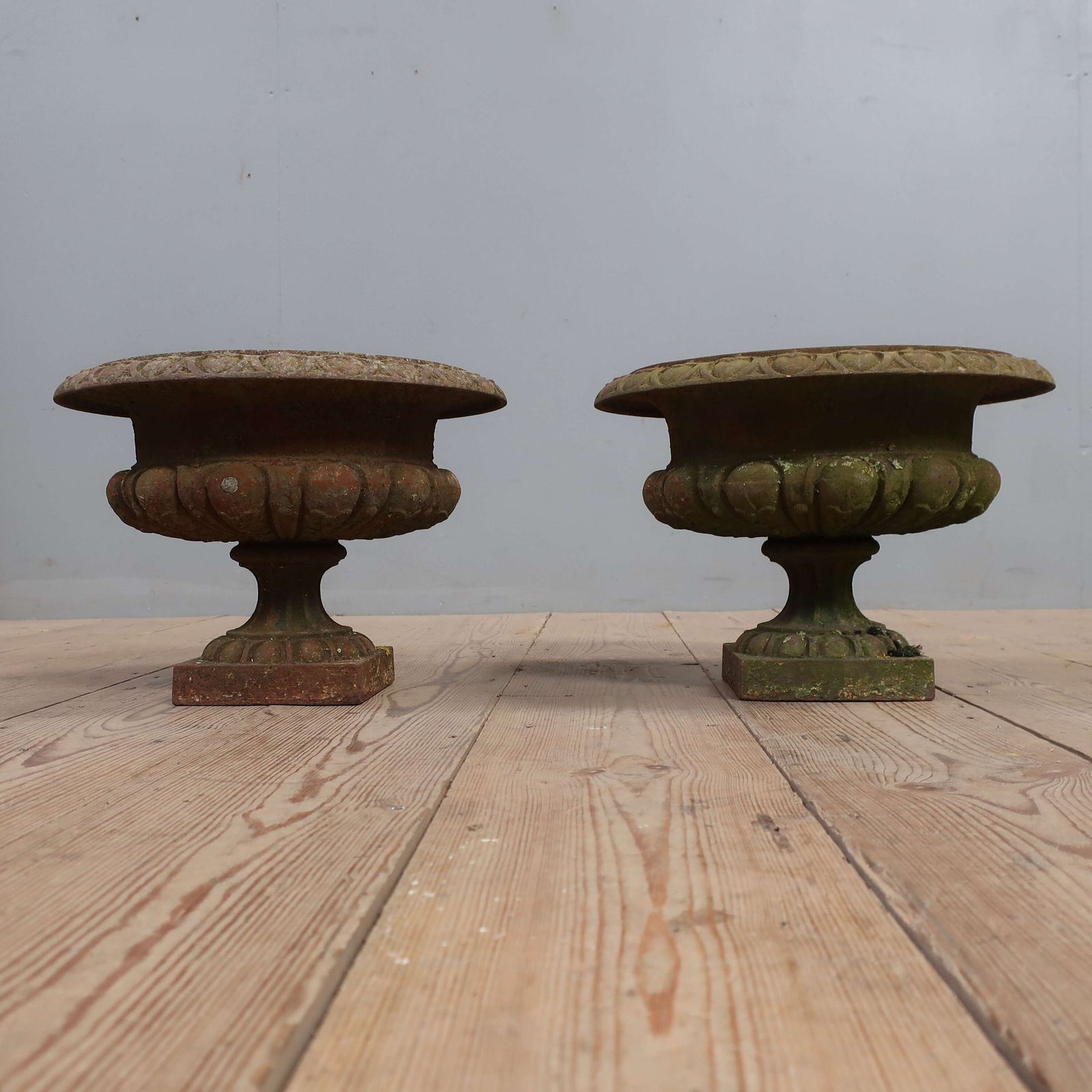 Pair Of French Cast Iron Graden Urns C1900 photo furniture
