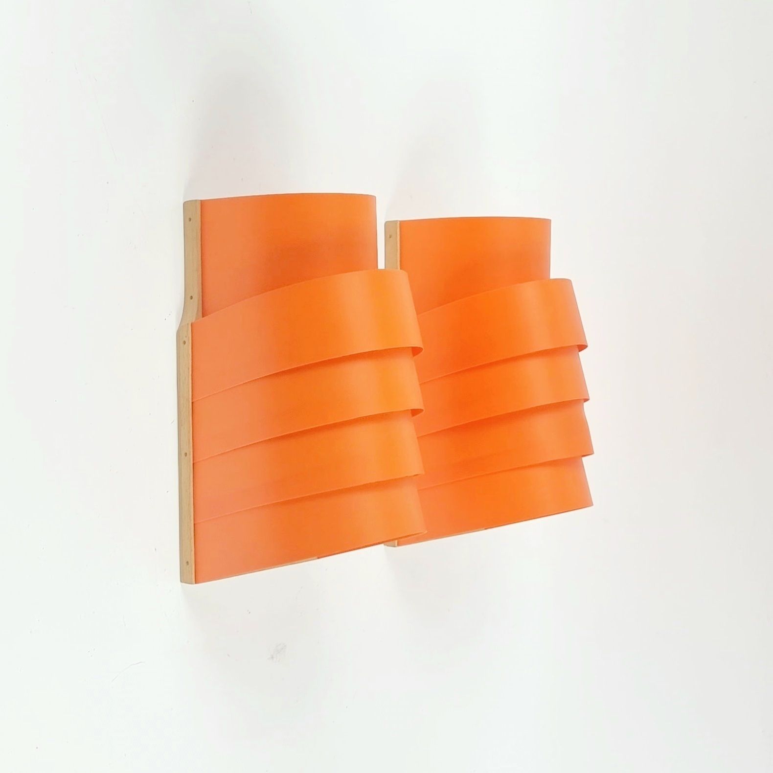 Pair Of Scandinavian Wall Lights By Hans Agne Jakobsson For Ellysett, Model V 311, Sweden, 1970s photo for sale