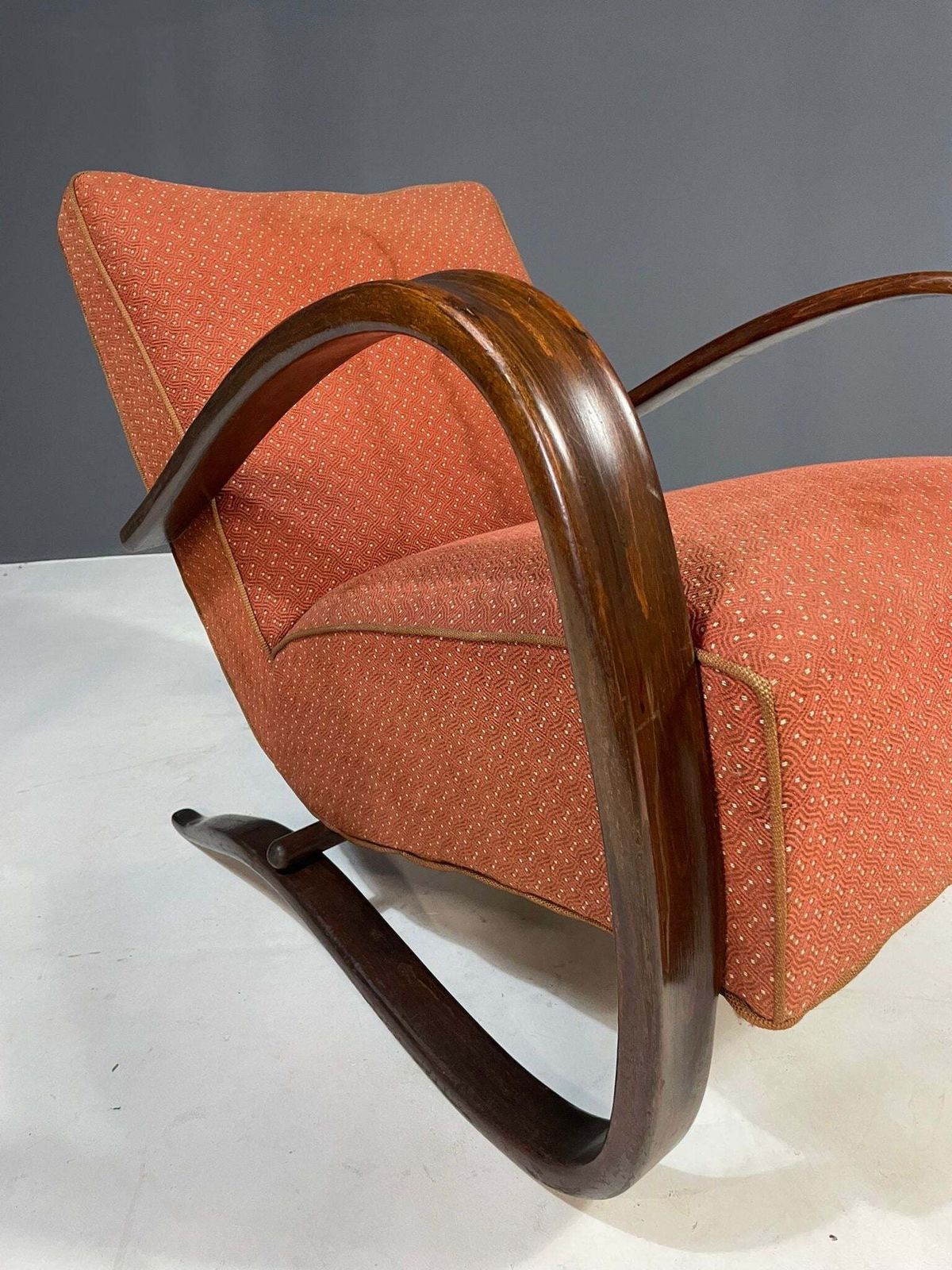 Pair Of H269 Lounge Chairs By Jindřich Halabala, Czechoslovakia, 1930s photo furniture