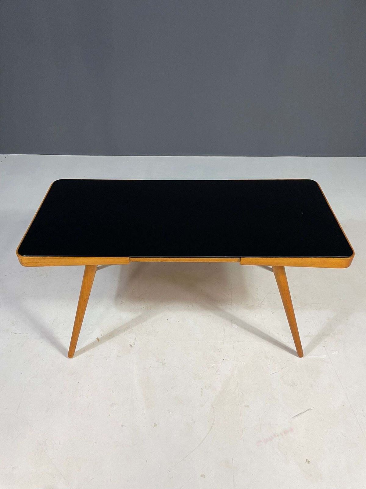 Mid Century Coffee Table By Interiér Praha With Opaxite Glass Top, 1960s photo furniture