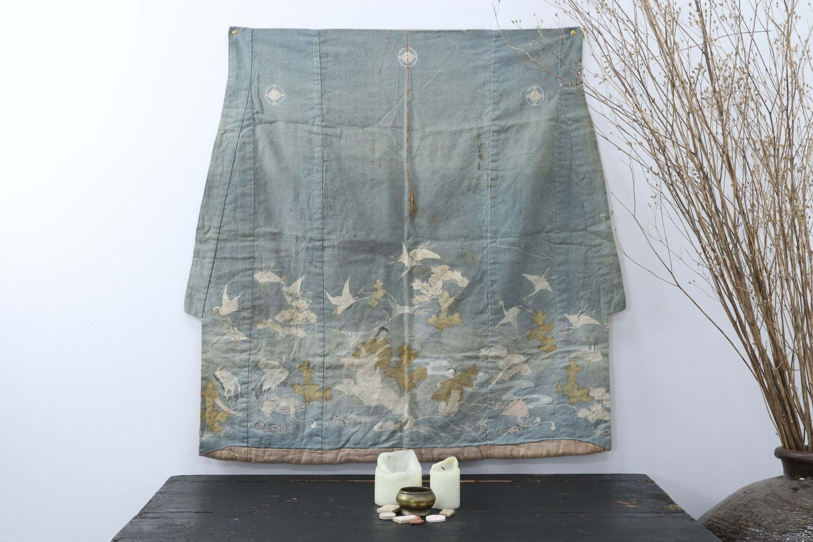 Mid 19th Century Japanese Child's Kimono Yuzen Fukusa