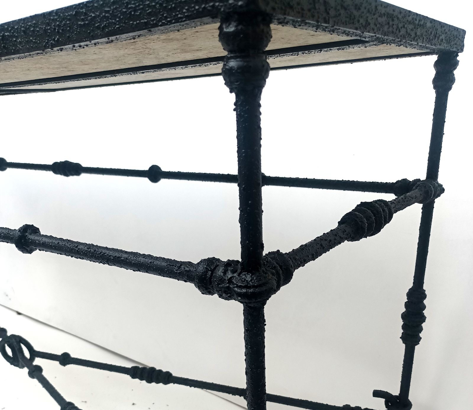 Table In The Style Of Giacometti. Wrought Iron And Granite photo Furniture