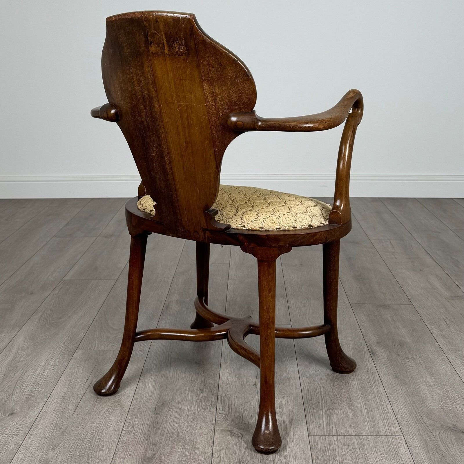 Antique 20th Century Fine Quality Open Armchair In Mahogany ( Ref Af 3727 photo 685.0