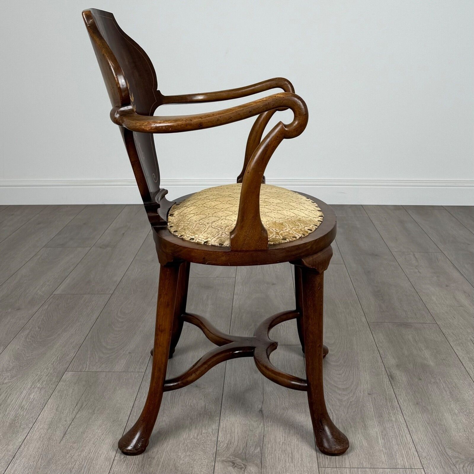 Antique 20th Century Fine Quality Open Armchair In Mahogany ( Ref Af 3727 photo vinterior