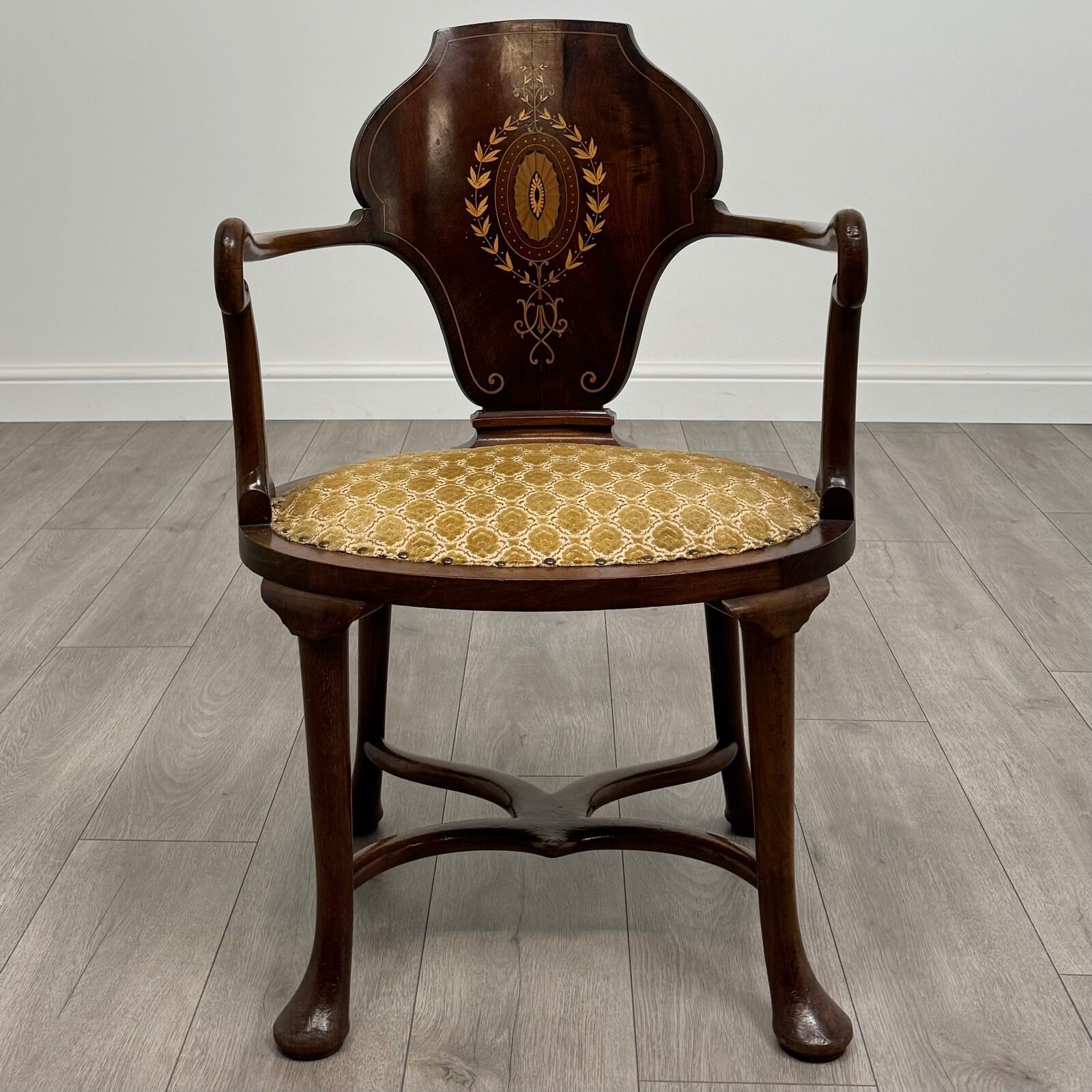 Antique 20th Century Fine Quality Open Armchair In Mahogany ( Ref Af 3727 photo vintage