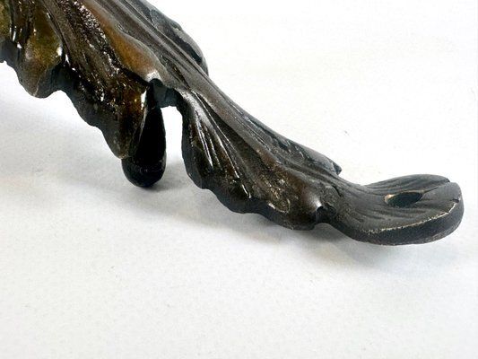 photo for sale Large Antique Bronze Cherub Door Pull Handle