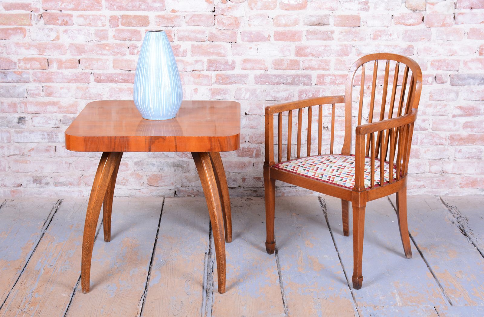 Restored Art Deco Armchair, Beech, Revived Polish, Reupholstered, France, 1930s photo vintage