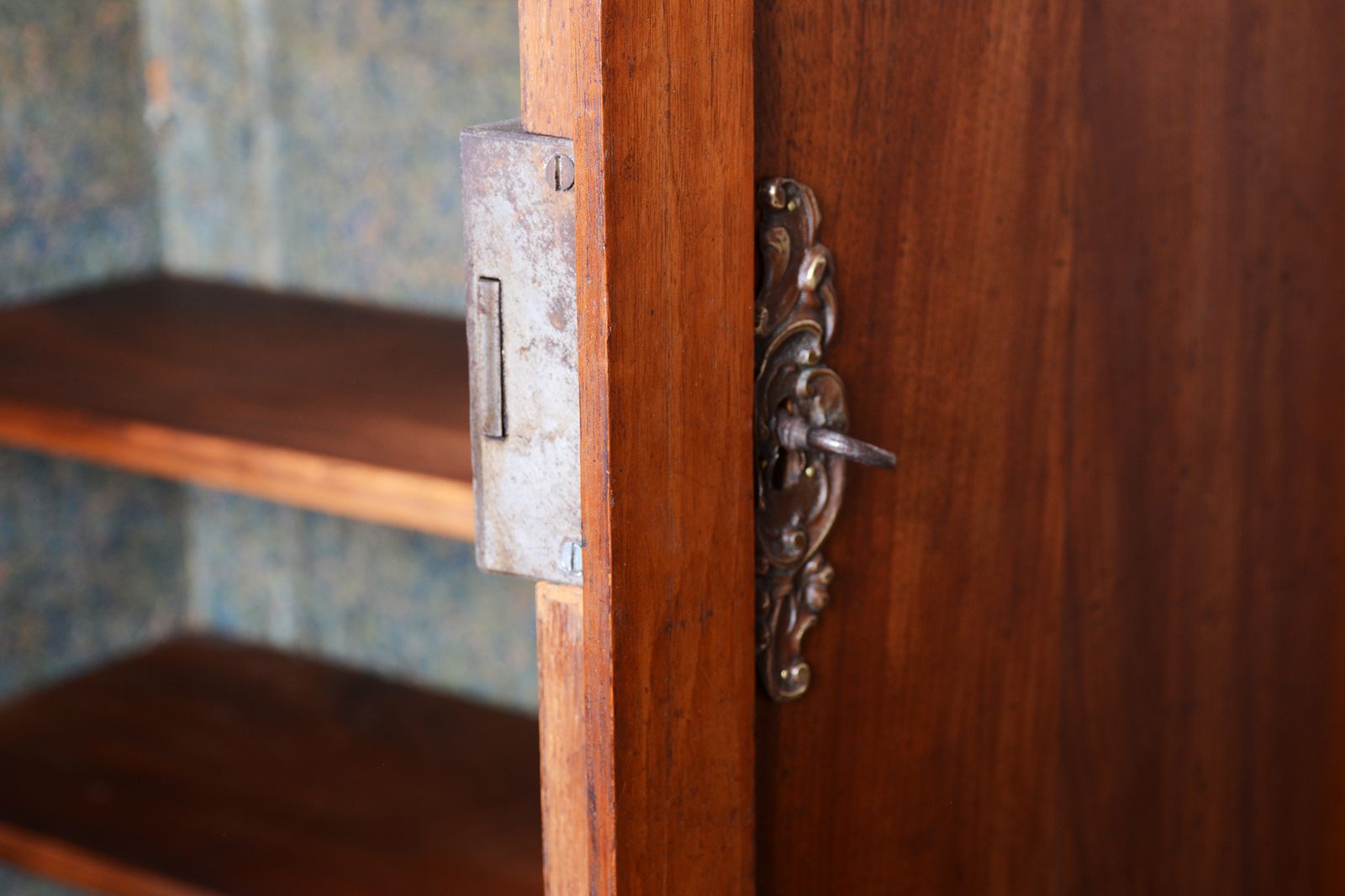 850.0 Restored Biedermeier Wardrobe, Walnut, Revived Polish, Czech, 1830s photo