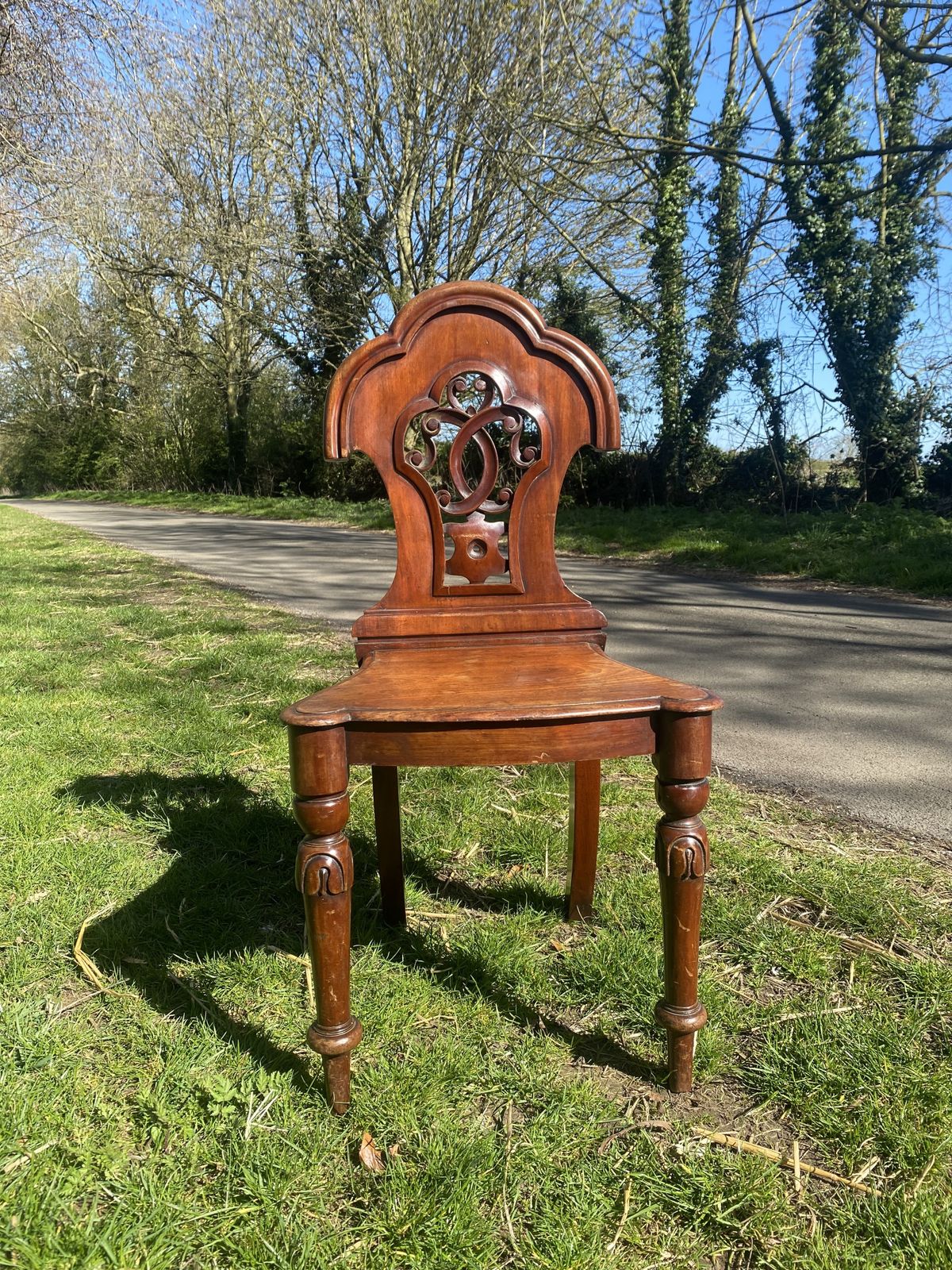 19th Century Victorian Mahogany Hall Chair Alexander Grant Liverpool photo furniture