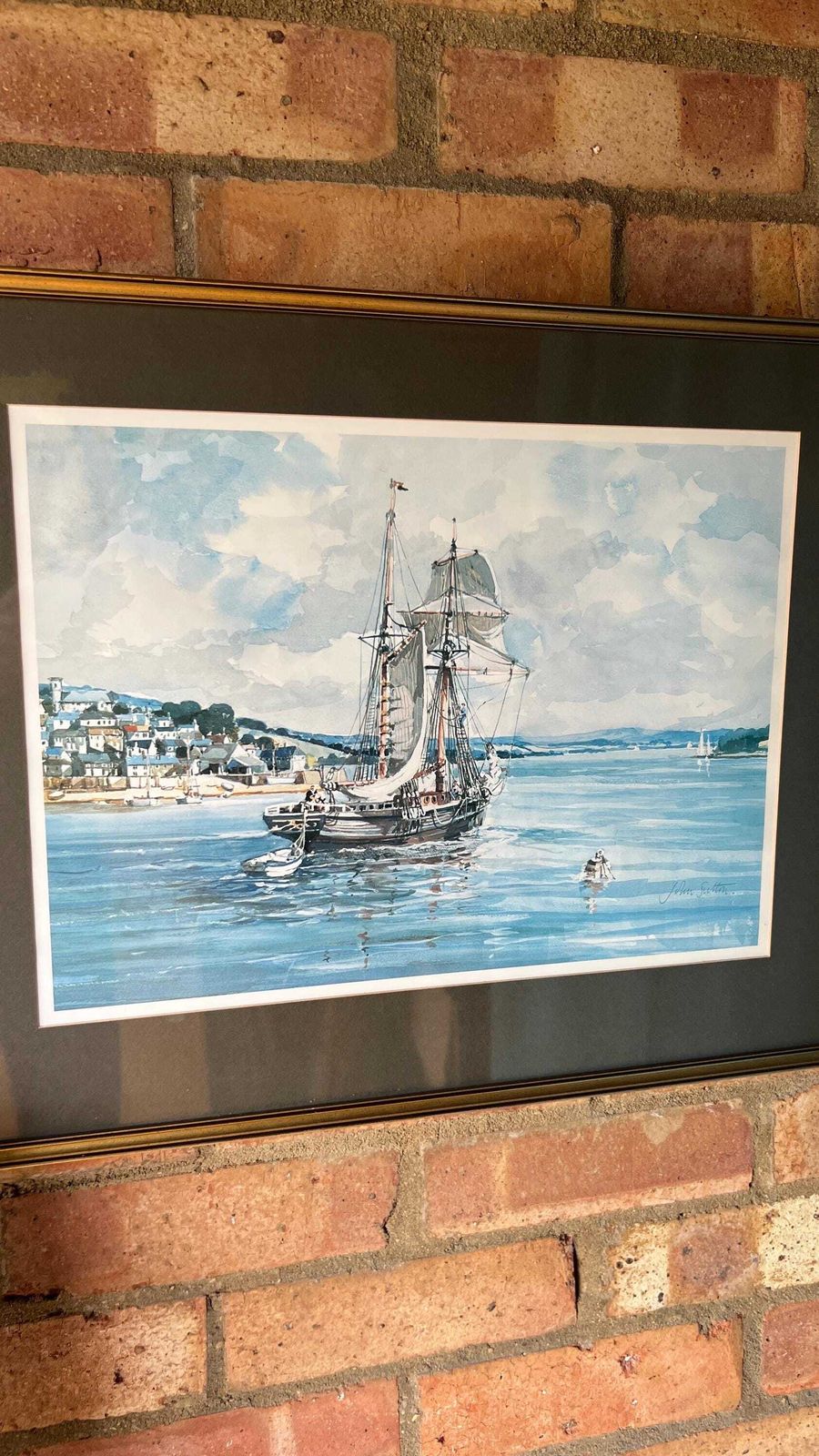 Pair Of John Sutton Coastal Harbour Prints | Nautical Marine Wall Art photo vinterior