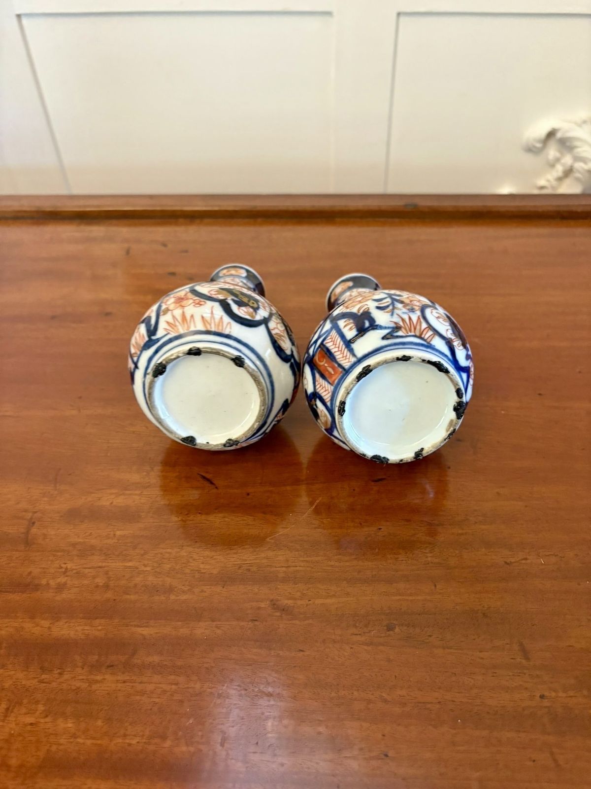 Small Pair Of Antique 20th Century Quality Japanese Imari Vases photo furniture