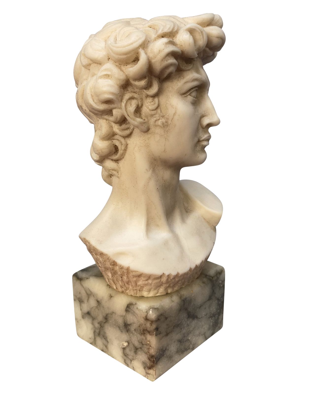 A Small Grand Tour Style Souvenir Of David On A Marble Plinth photo furniture