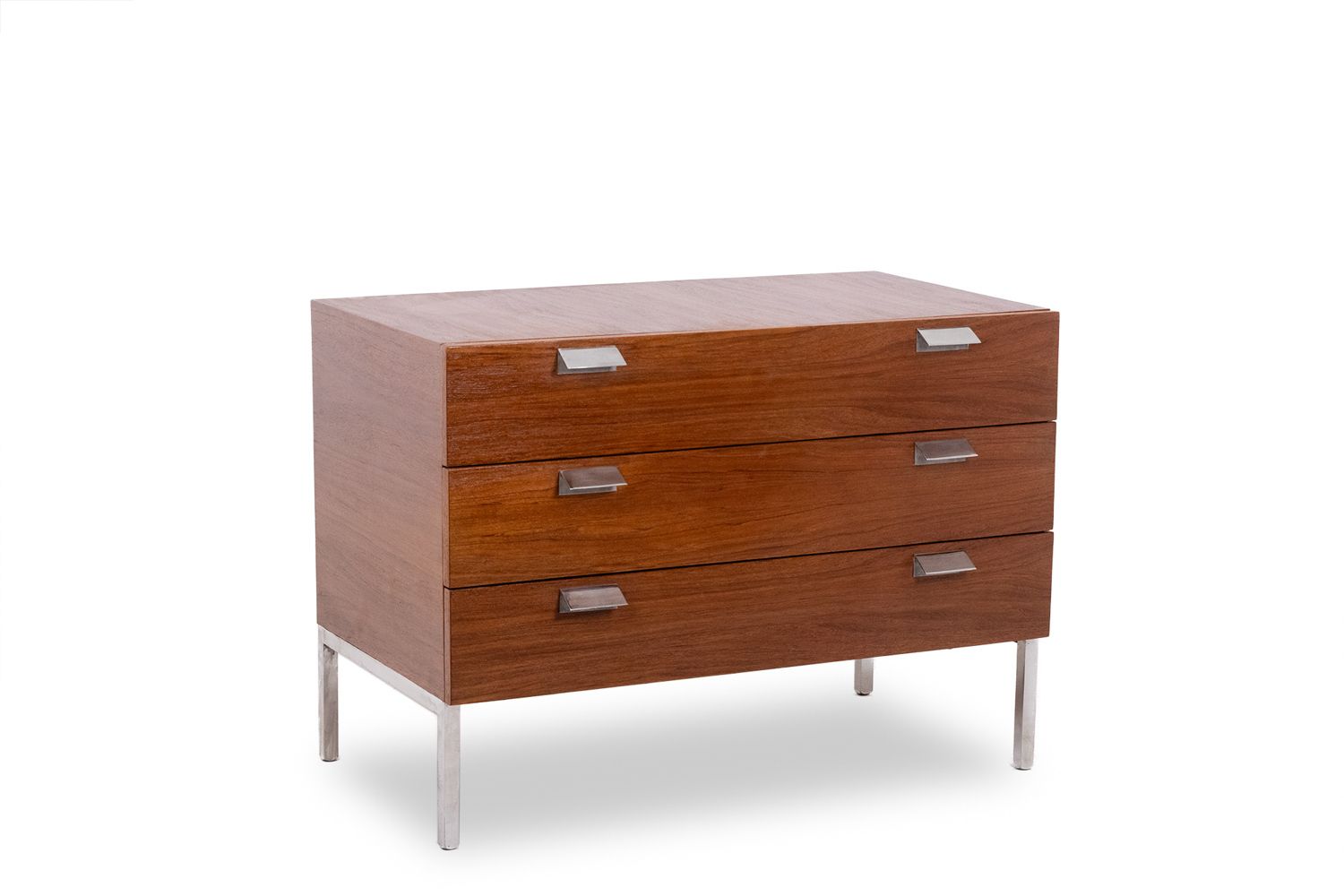 André Monpoix. 3 Drawer Teak Chest Of Drawers. 1960s.