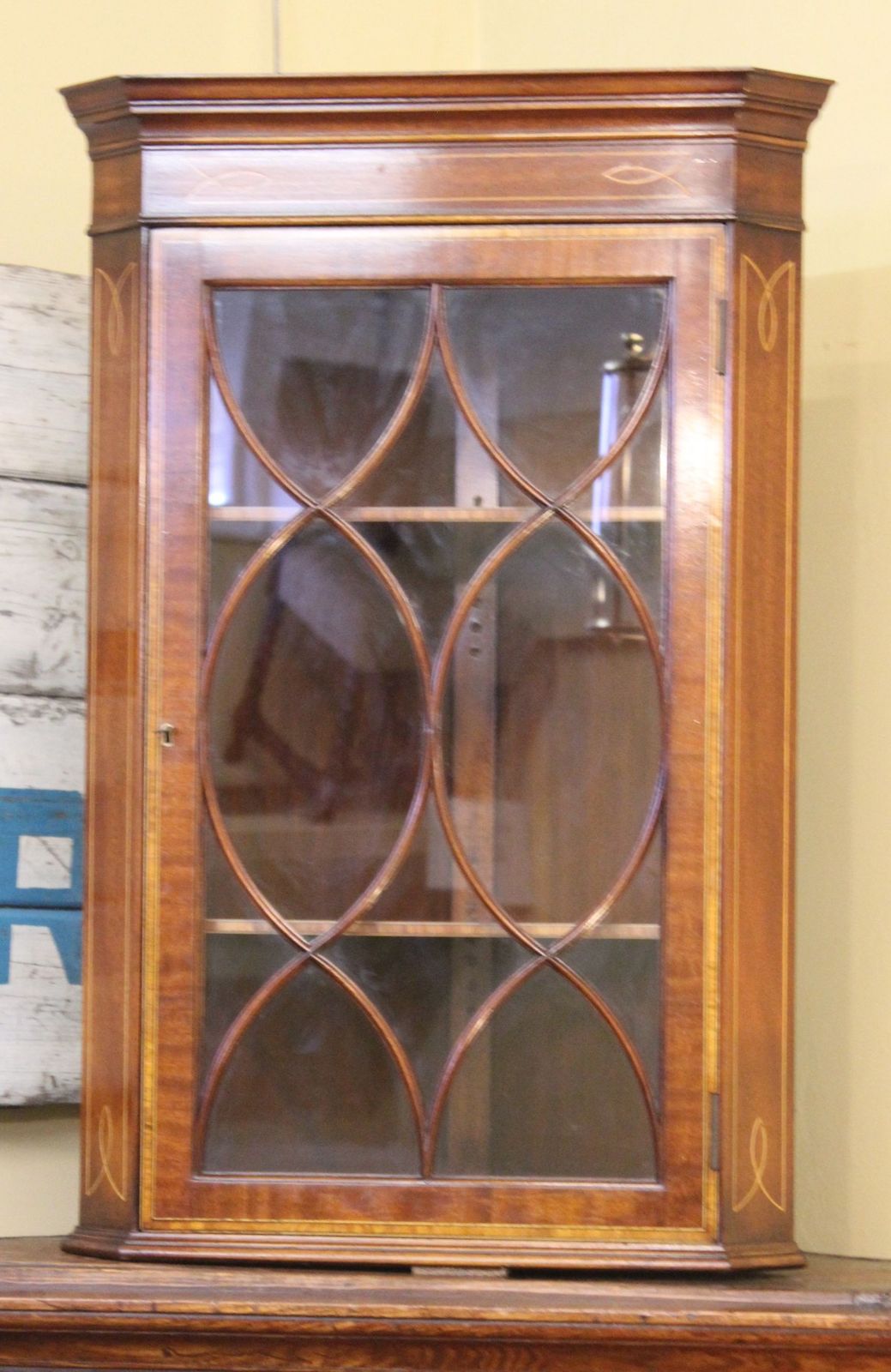 Edwardian Mahogany Corner Cupboard photo Furniture