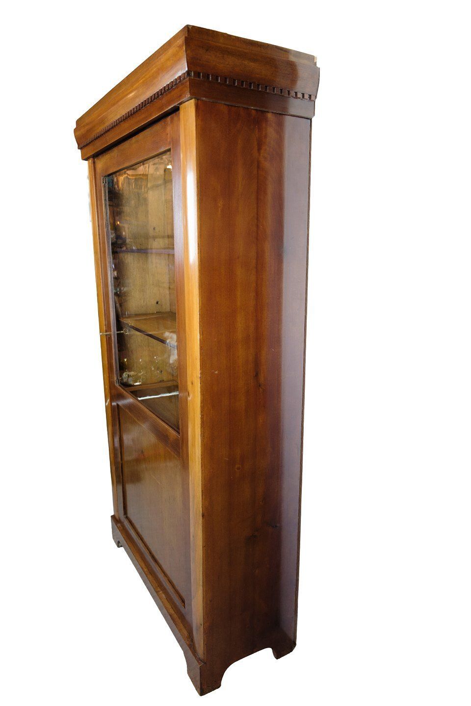 Antique Display Cabinet With Adjustable Shelves In  Hand Polished Mahogany From 1920s photo furniture