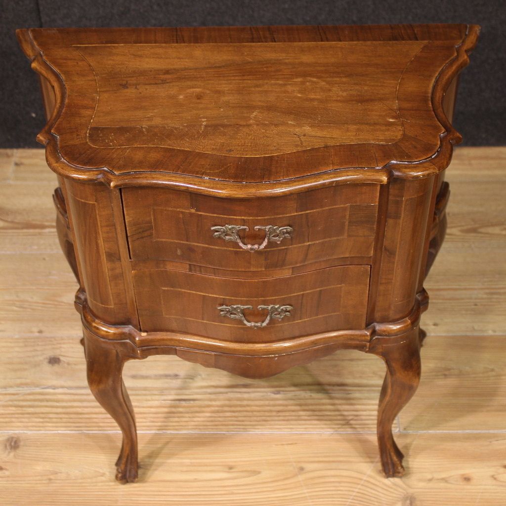 Pair Of Venetian Bedside Tables From The Mid 20th Century photo vintage