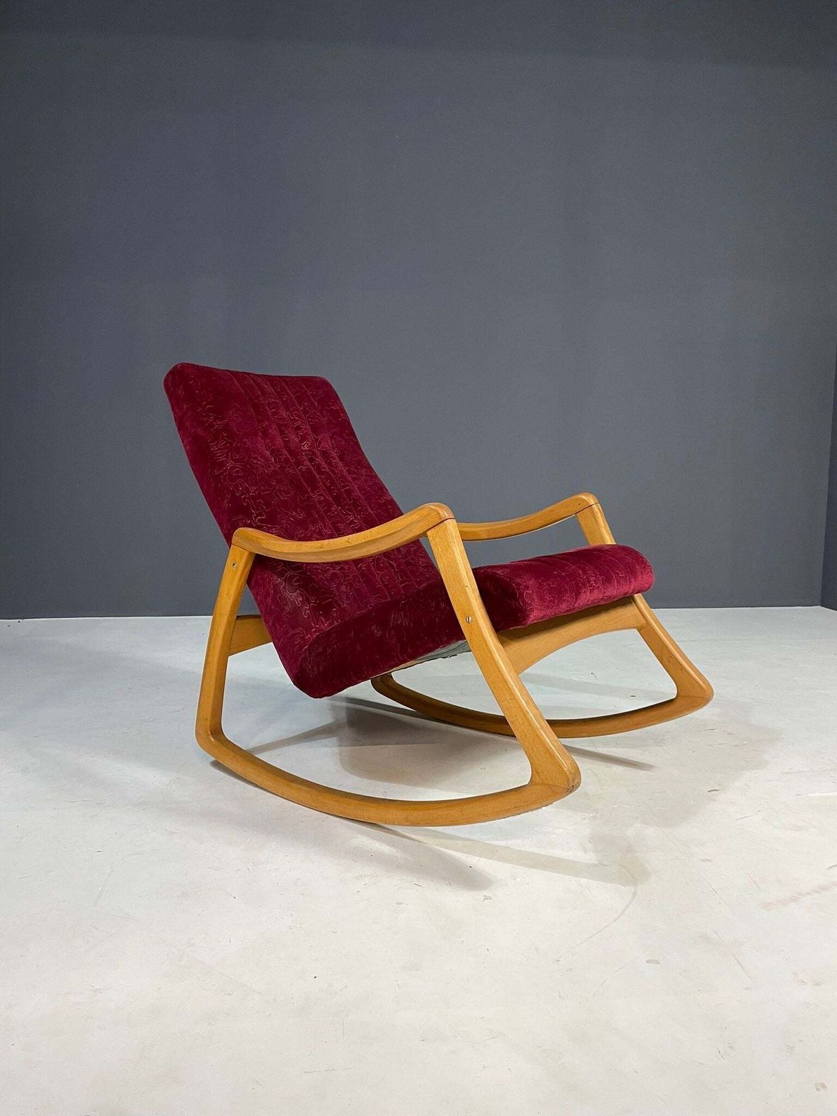 Mid Century Bentwood Rocking Chair By Ton, Czechoslovakia, 1960s