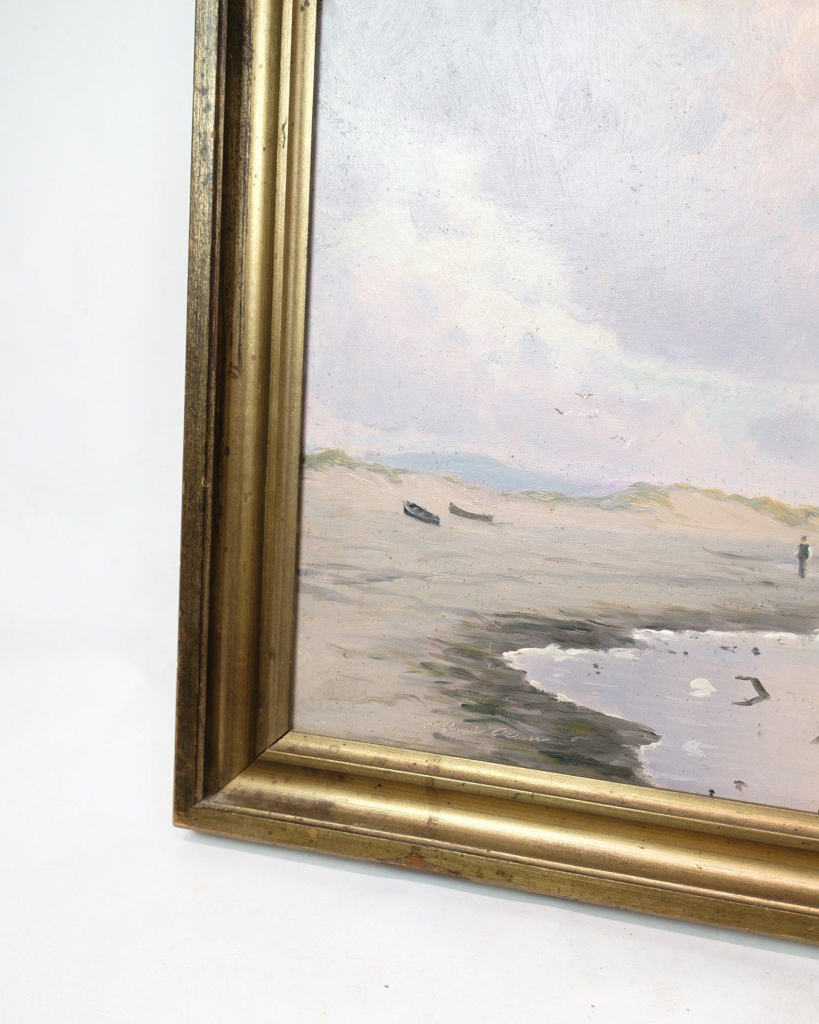 Oil Painting On Canvas With Motif Of Coastal Landscape By Alfred Theodor Olsen From 1900s photo Art
