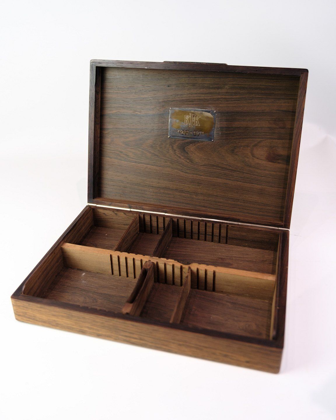 Box In Rosewood With Silver Inlay & Kfk Brand Logo (1922‑1971) From 1960s photo 365.0