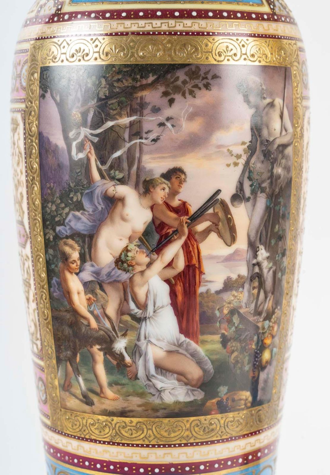 A Large Pair Of Vienna Porcelain And Gilt Bronze Candelabras, 19th Century. photo furniture