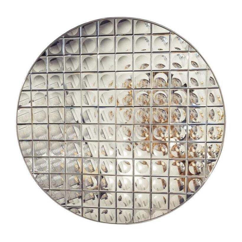 Round Faceted Witch Mirror With Infinity Effect, 20th Century.