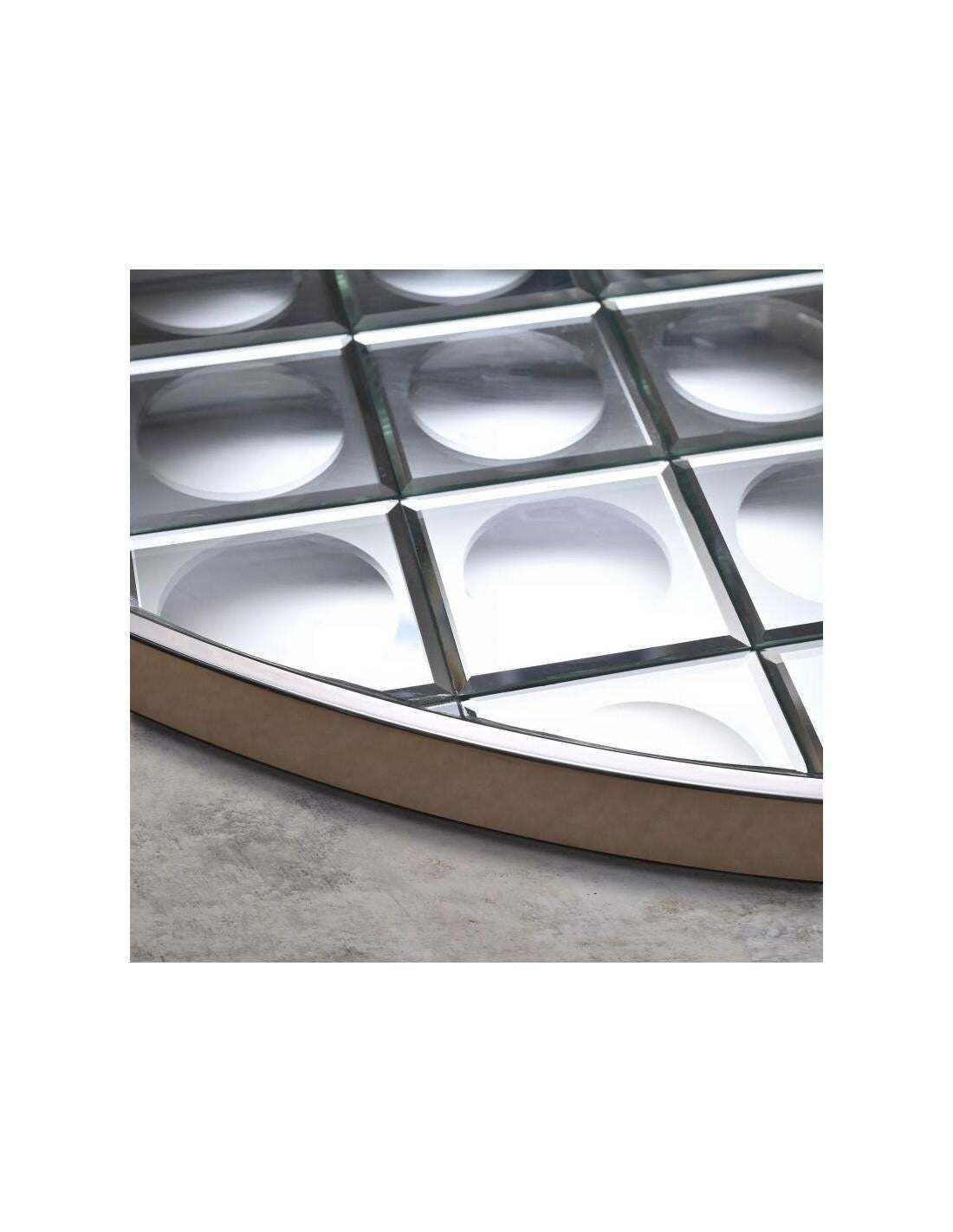 Round Faceted Witch Mirror With Infinity Effect, 20th Century. photo vinterior