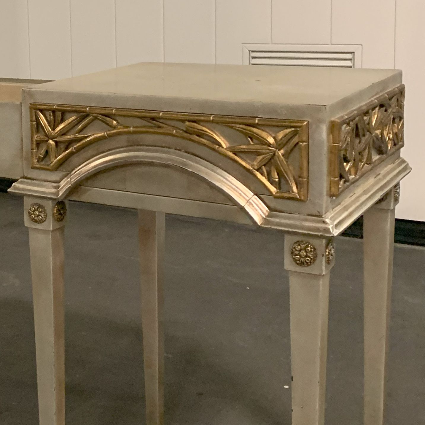 Gilt Hollywood Regency Dressing Table By James Mont, USA, 1950s photo vinterior