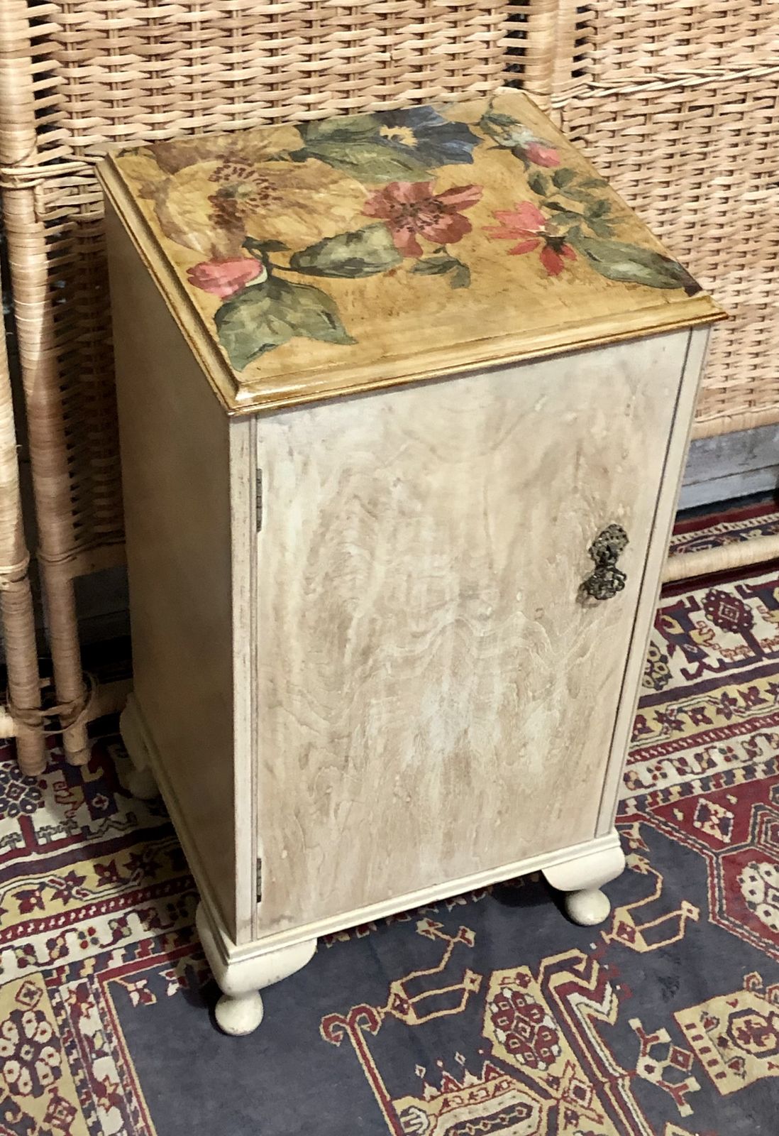Handsome Art Deco Style Bedside Table photo vintage