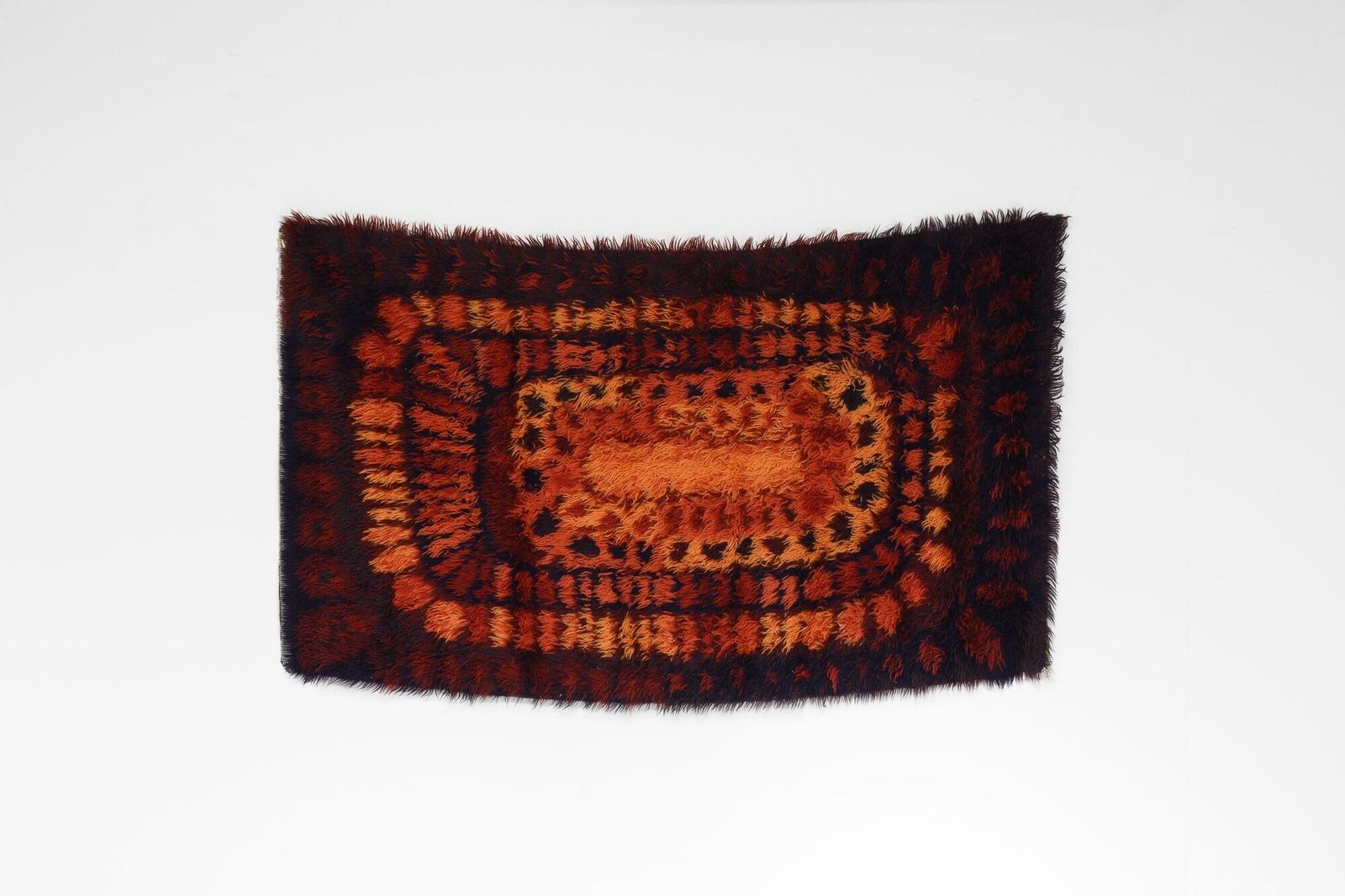Swedish Rya Rug, 1970s, Wool, Vintage