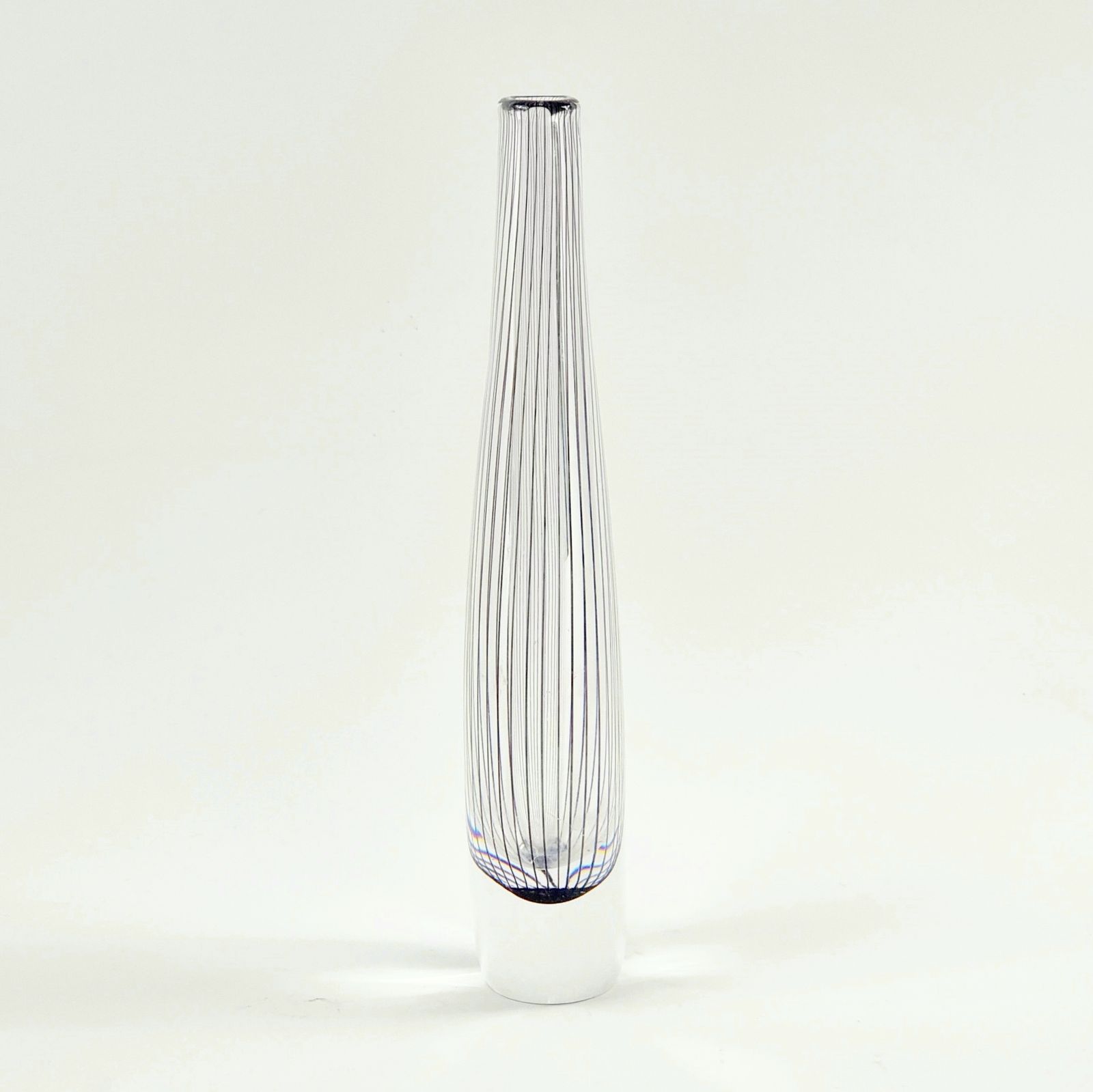 Large Mid Century Scandinavian Striped Glass Vase By Vicke Lindstrand For Kosta, Sweden, 1950s photo Home Decor