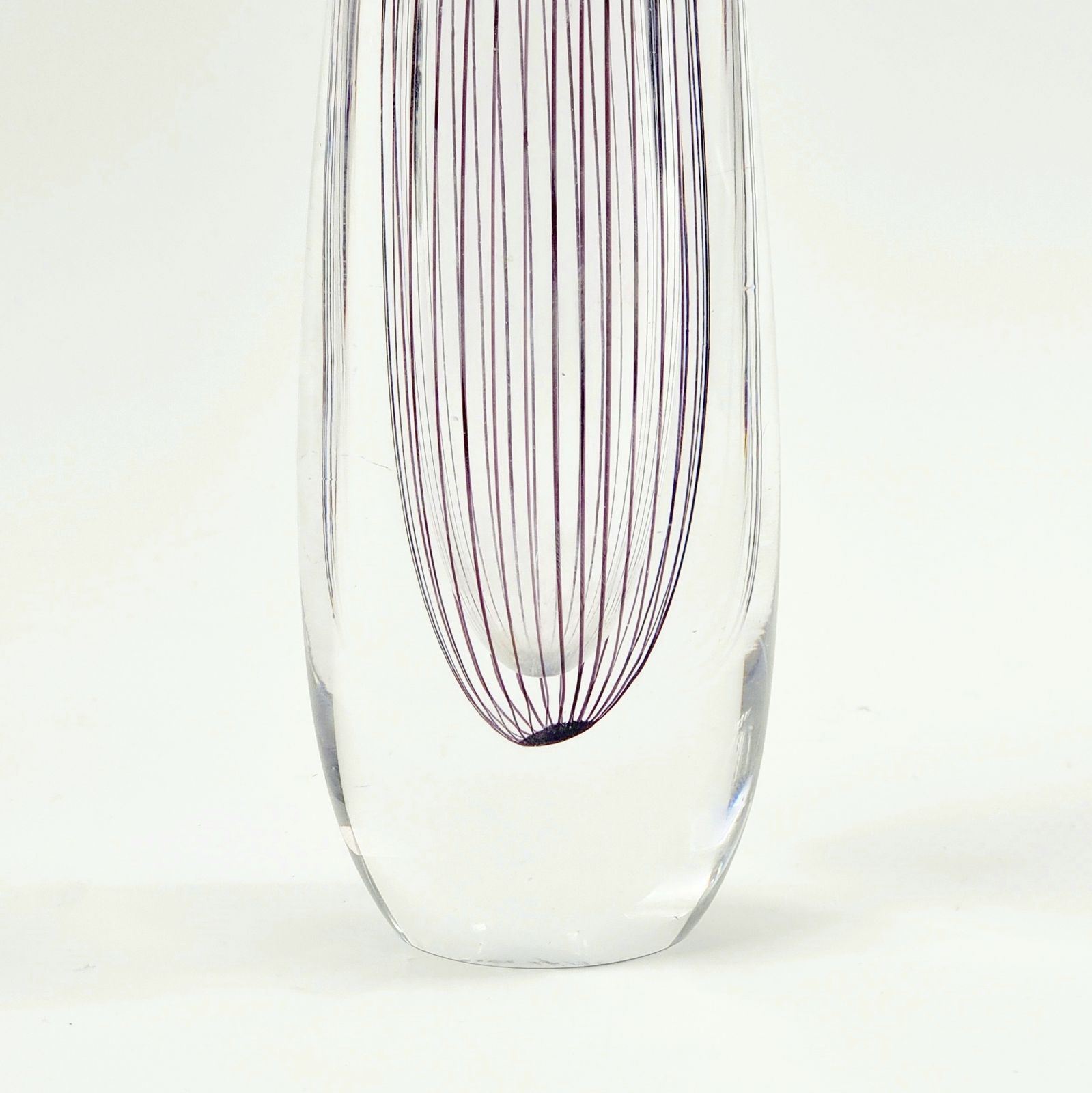 Large Mid Century Scandinavian Striped Glass Vase By Vicke Lindstrand For Kosta, Sweden, 1950s photo 220.0