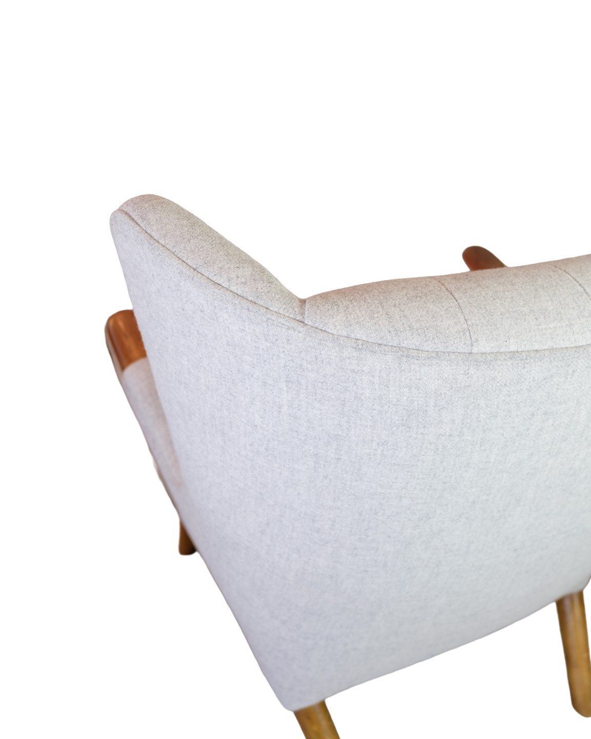 Papa Bear Chair Model Ap 19 In Light Gray Hallingdal Fabric & Teak By Hans J. Wegner Pp Furniture photo vintage