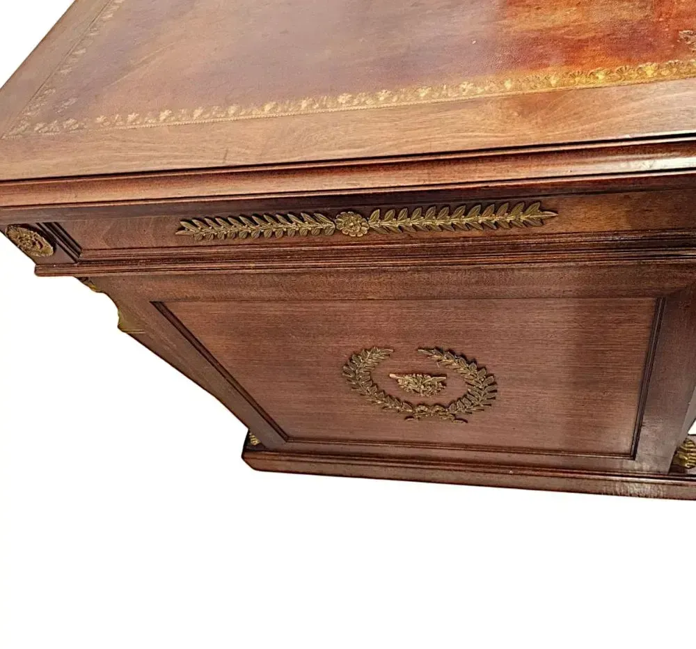 photo for sale A Fabulous 19th Century French Empire Style Office Desk With Ormolu Mounts By Saddier Et Ses Fils Paris