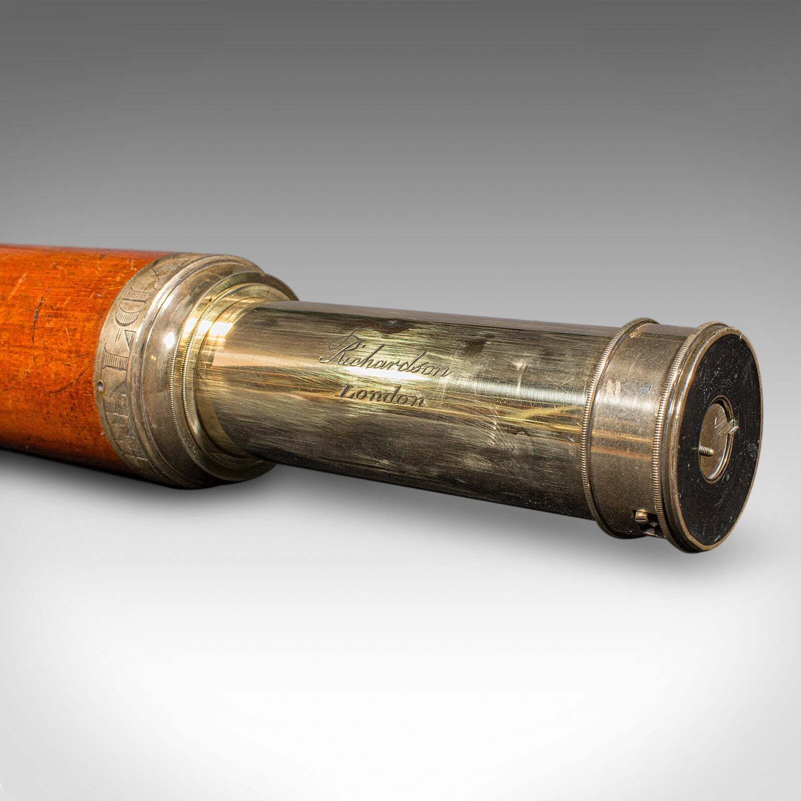 photo for sale Antique 2 Draw Telescope, English, Maritime, Day Or Night, Richardson, Regency