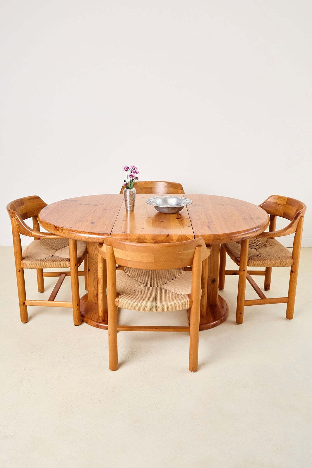 Extendable Rainer Daumiller Pine Dining Table photo vintage
