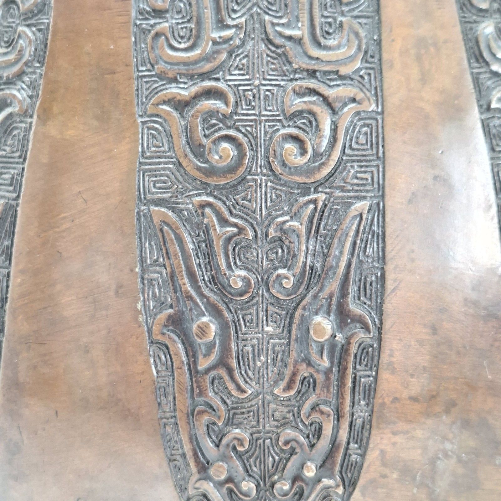 Home Decor Chinese Bronze Twin Handled Hu Vase Archaistic Qing Large Antique photo