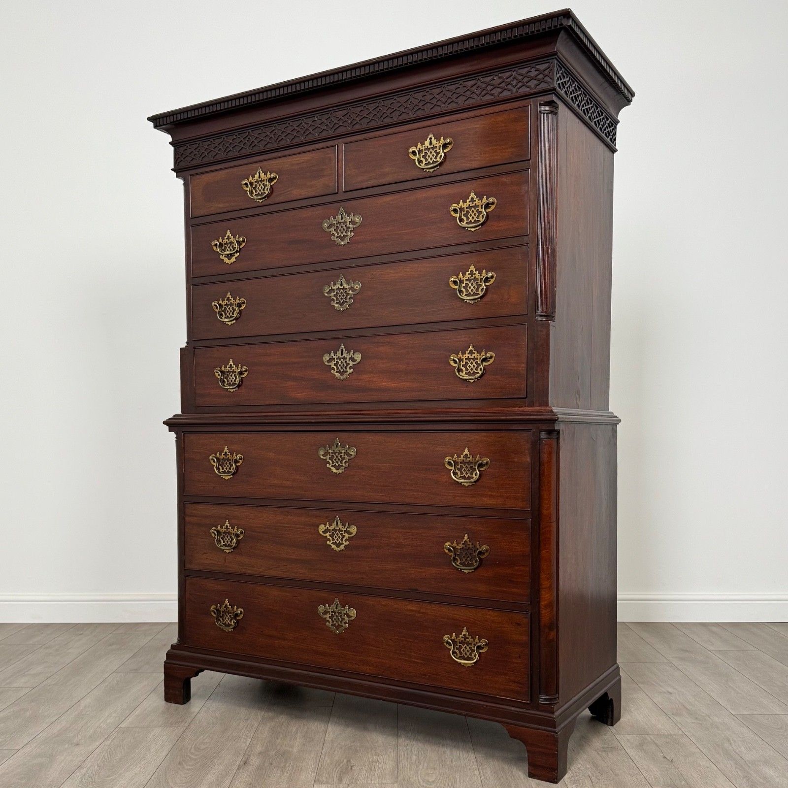 Antique 18th Century Finest Quality Mahogany Chest On Chest photo furniture