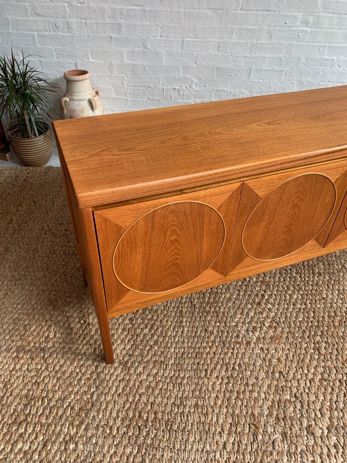 Mid Century Teak 1960s Nathan Circles Sideboard photo vintage