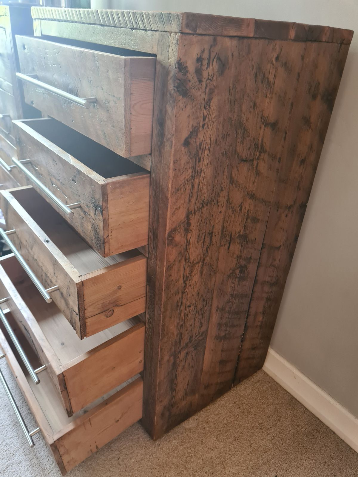 Solid Wood Handmade Chest Of Drawers photo for sale