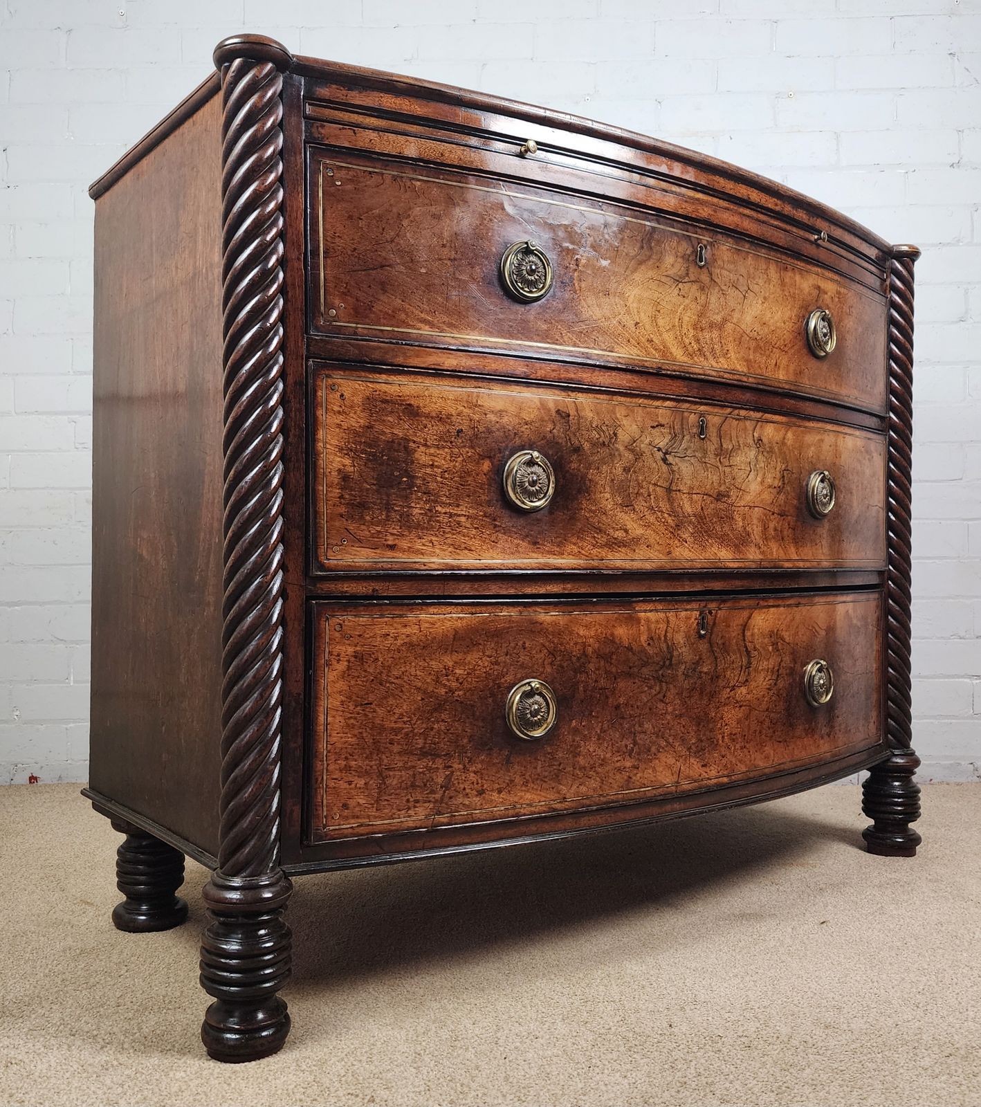 Antique Early 19th C. Dressing Chest Of Drawers Regency Period (Circa 1811 1820) photo vinterior