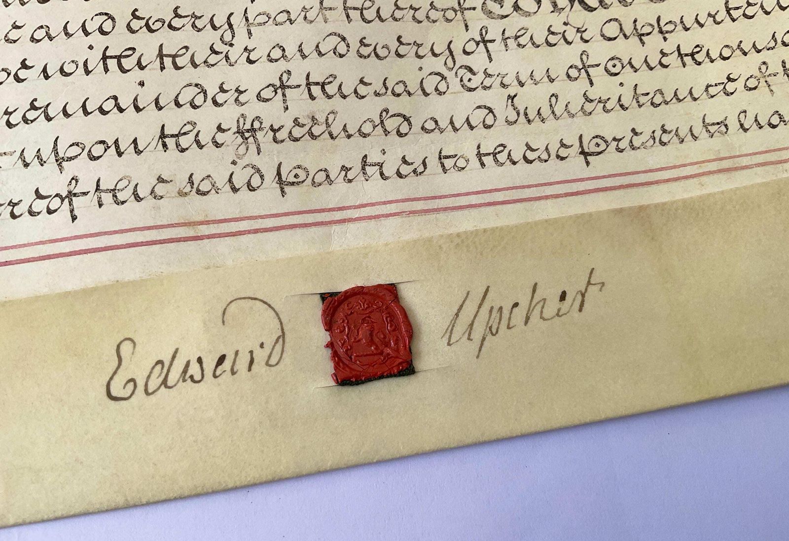 Original Unique Manuscript On Parchment Dated 1760, With Four Seals. photo vinterior