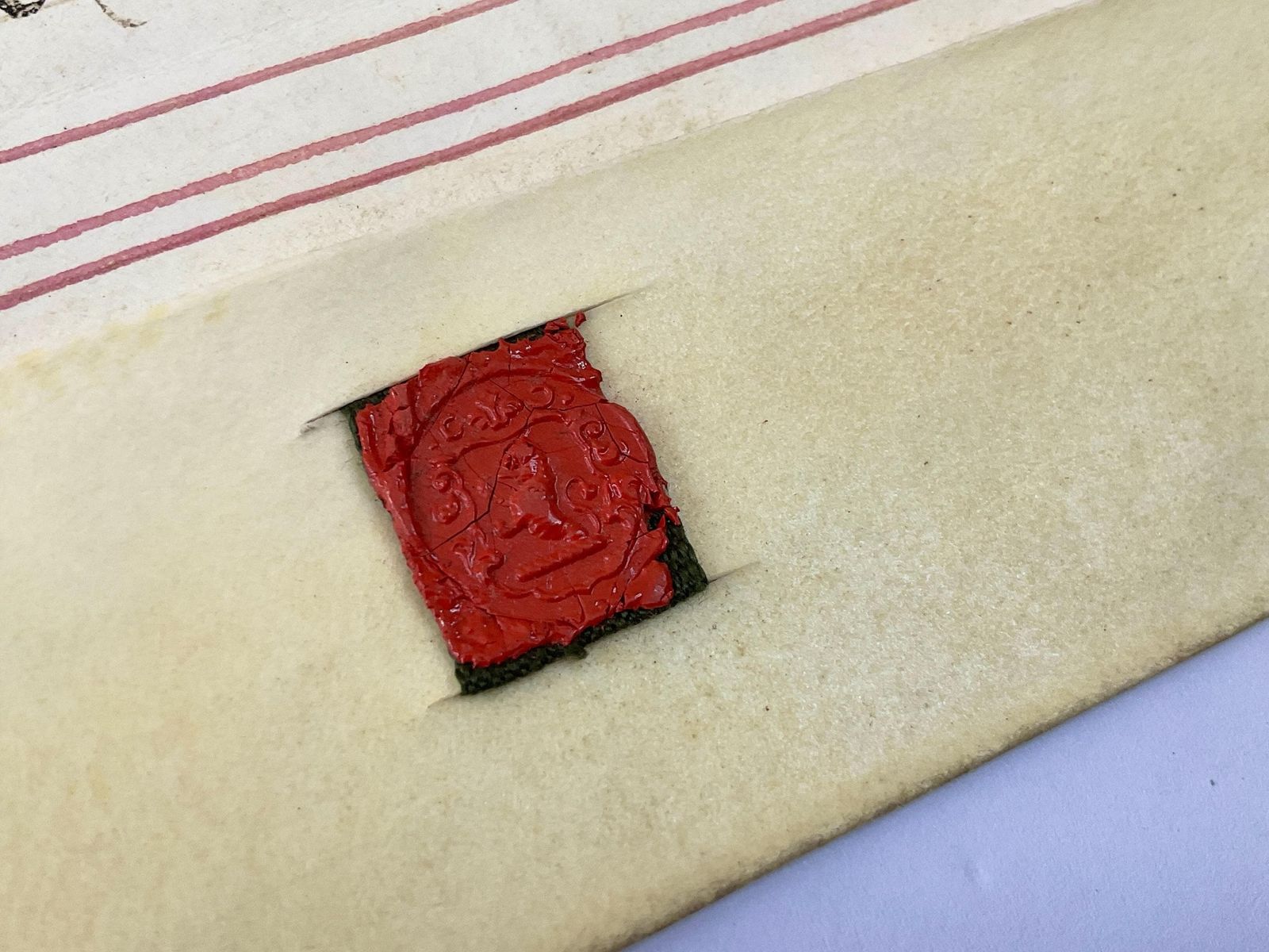 Original Unique Manuscript On Parchment Dated 1760, With Four Seals. photo vintage