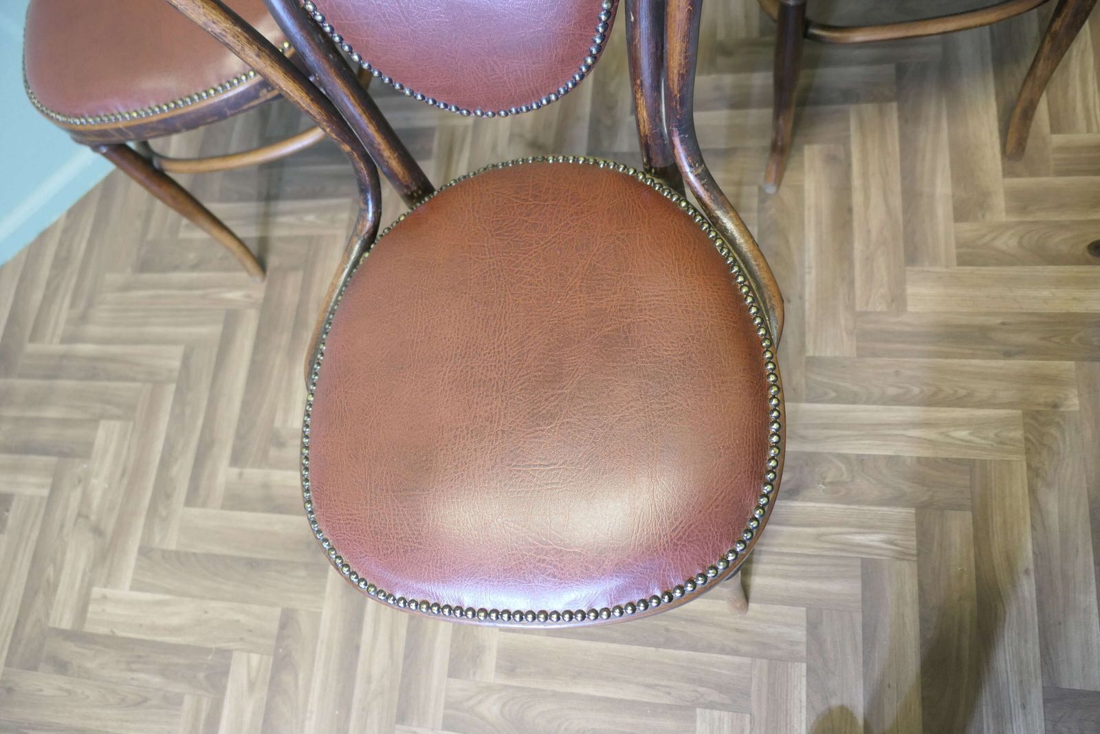 Set Of 4 Thonet Bistro Bentwood Chairs photo buy