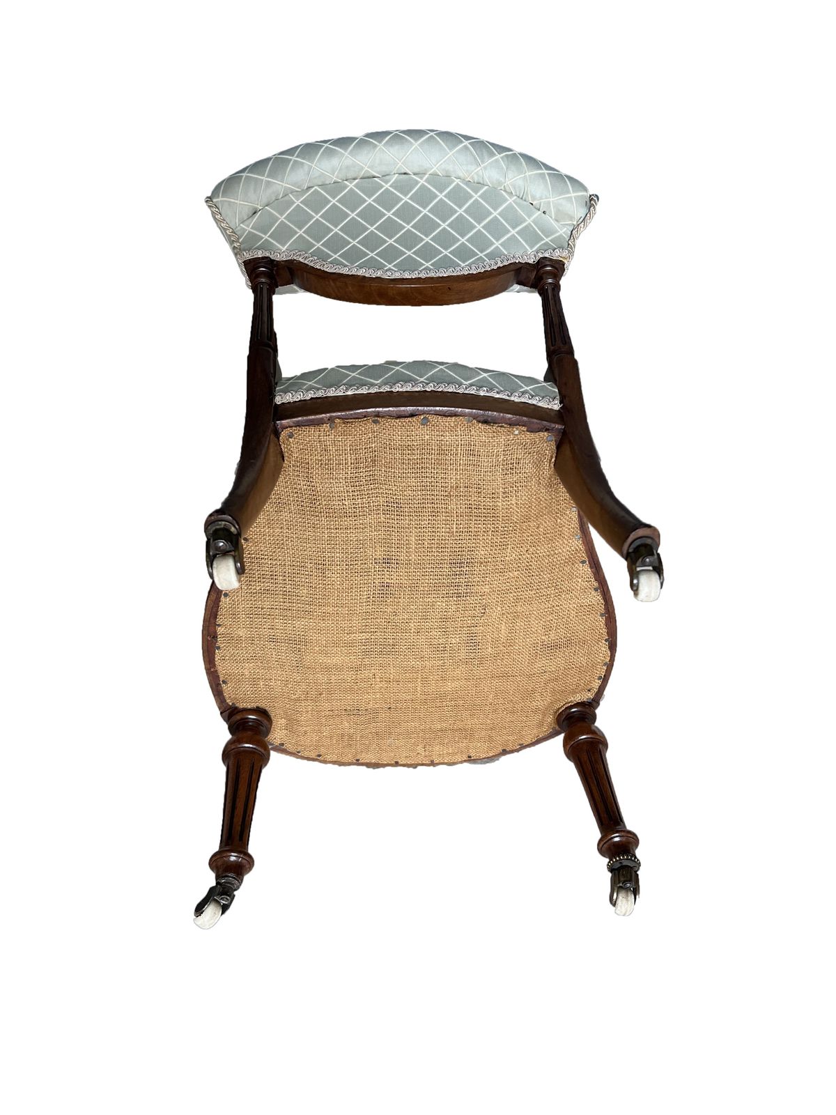 Antique Victorian Mahogany Small Bedroom Chair On Castors photo vintage