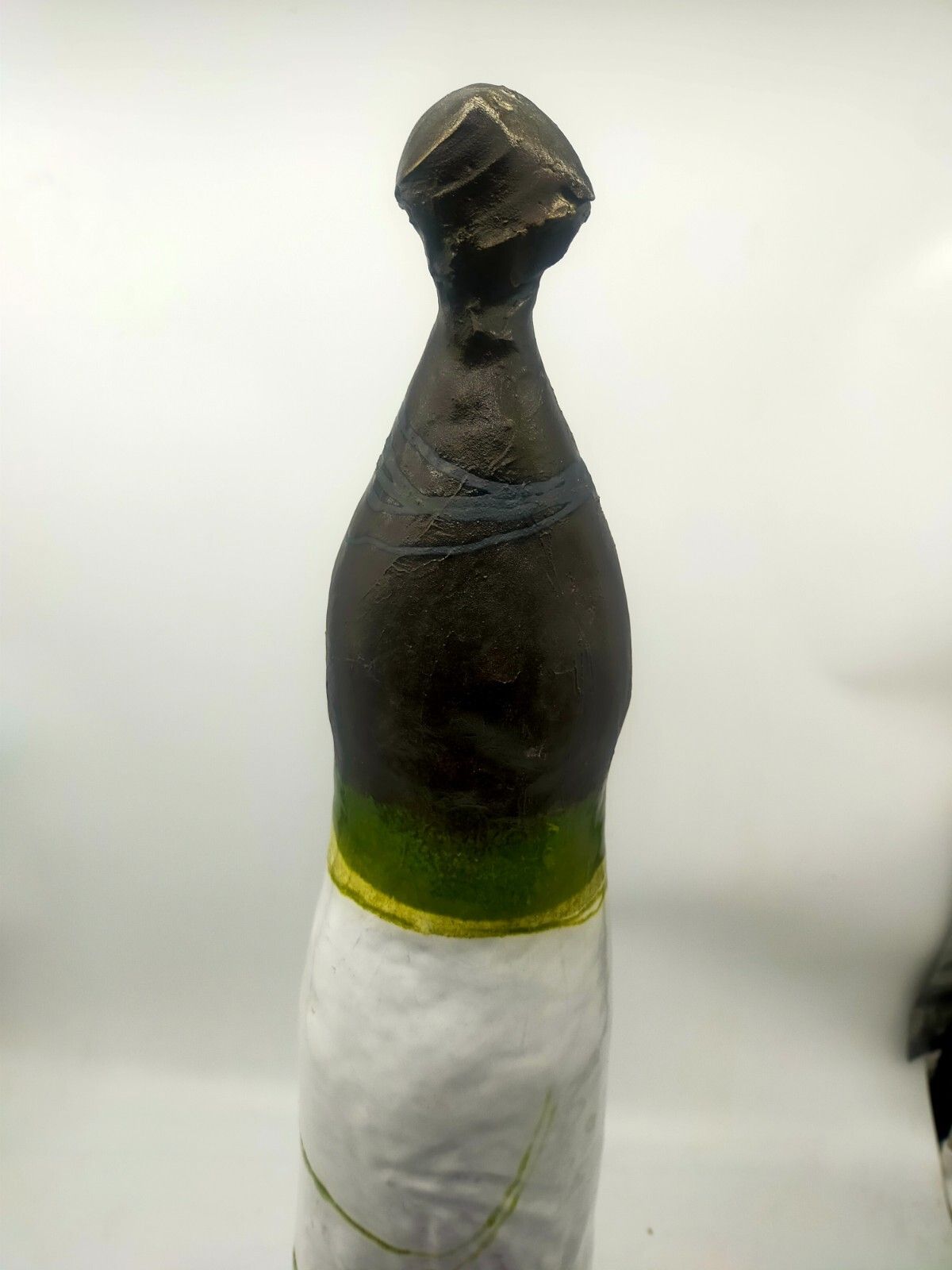 Man Gastone Bai, Abstract Terracotta Sculpture, 80s. Sarteano photo vintage