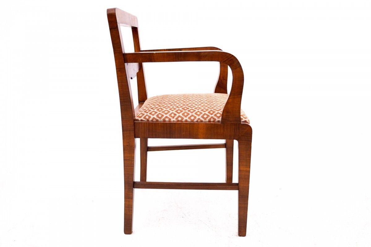 photo vinterior Pair Of Art Deco Armchairs From The 1940s, Poland.